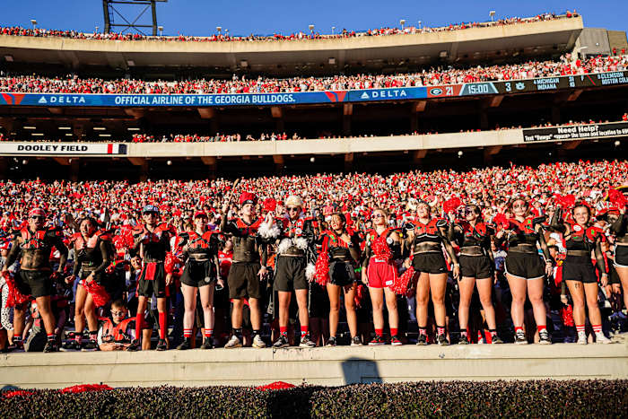 A view of the fans during the game between the Georgia Bulldogs against the Auburn Tigers during the second half at Sanford Stadium. Mandatory Credit: Dale Zanine-USA TODAY Sports